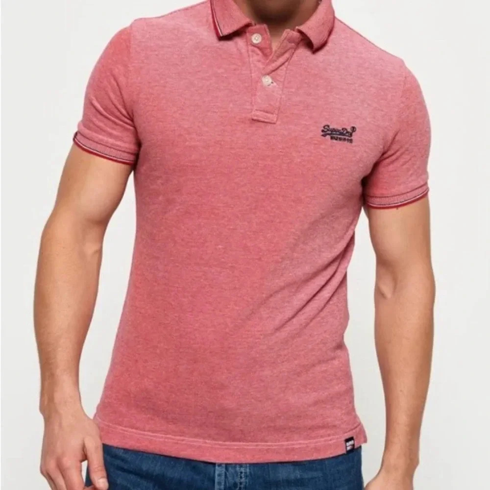 Superdry Mens Contrast Tipped Slim Fit Polo Shirt size XL - Picture 3 of 7